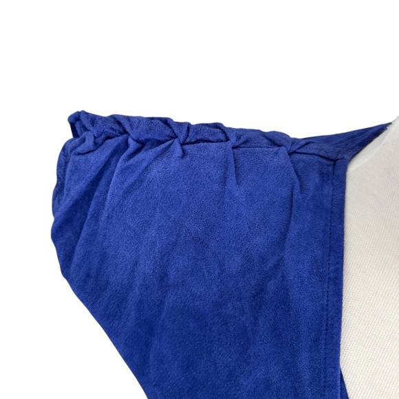 Bin Bin California Vintage 80s Elegant Blue Women's Dress Size Large - Picture 3 of 10